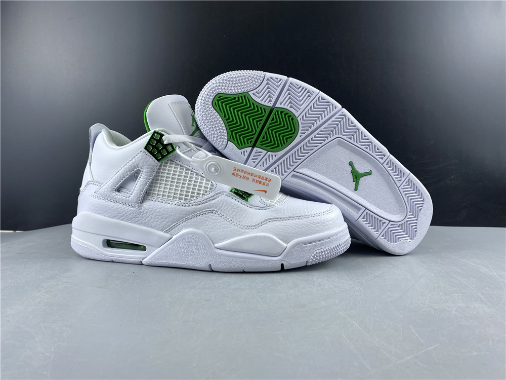 2020 Men Air Jordan 4 White Green Shoes